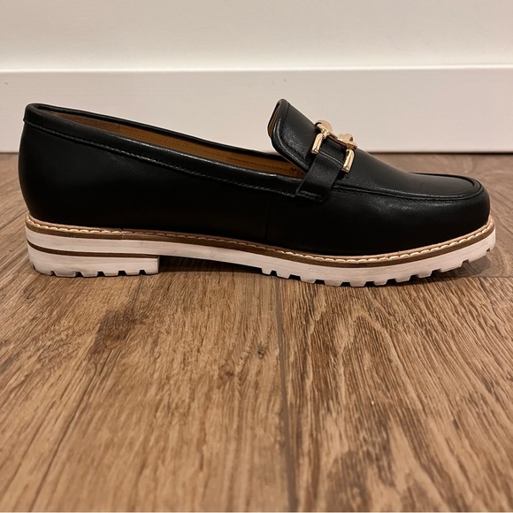 Talbots Black Buckle Leather Loafers - Picture 12 of 16